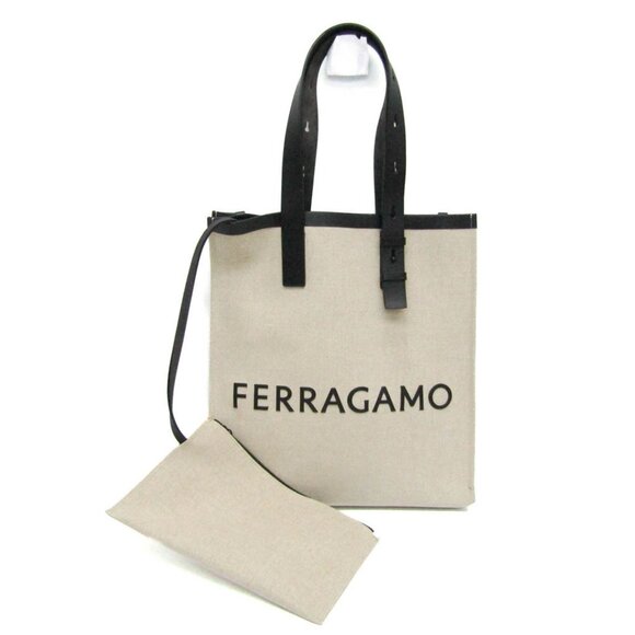 SALVATORE FERRAGAMO Black Leather Tote Bag - Picture 1 of 13